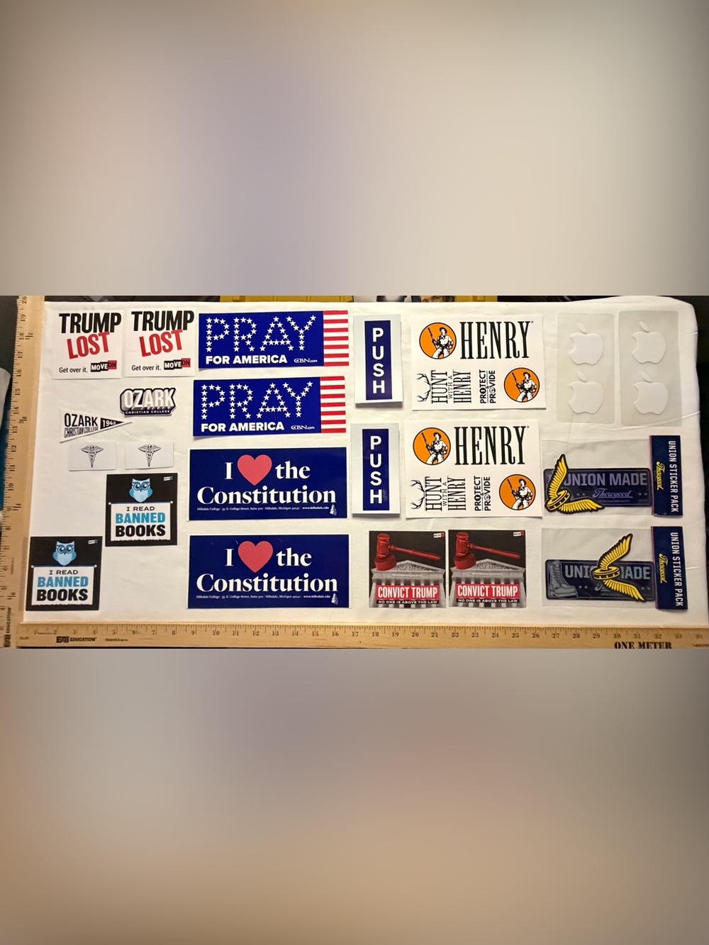 Sticker Lot Henry, Pray, Trump, Push, & More (24) New Stickers Total